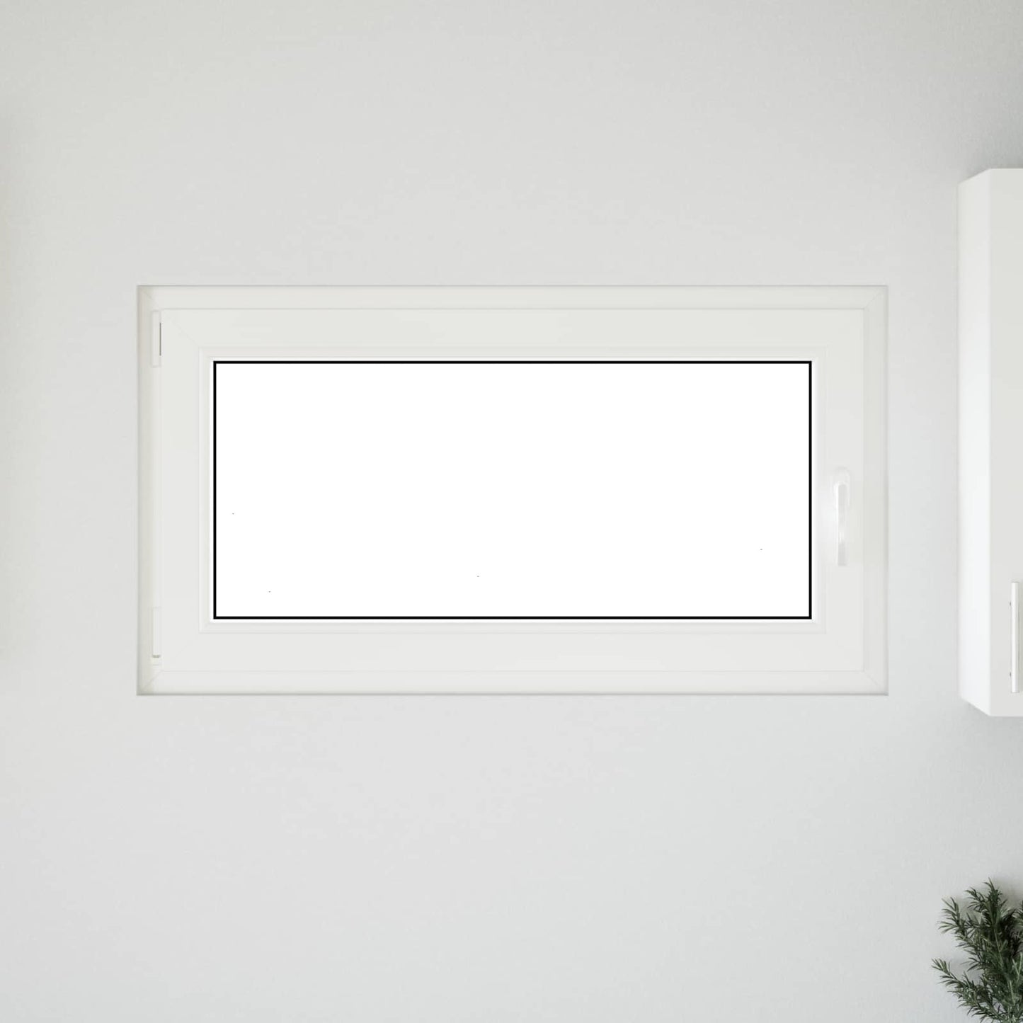 vidaXL Basement Window RISOR 110 x 50 cm PVC and Glass White