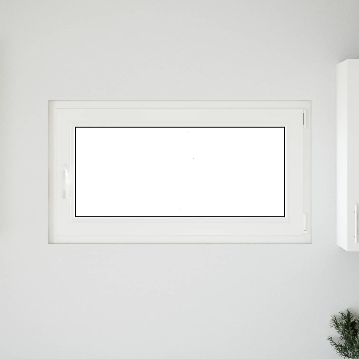 vidaXL Basement Window RISOR 110 x 70 cm PVC and Glass White