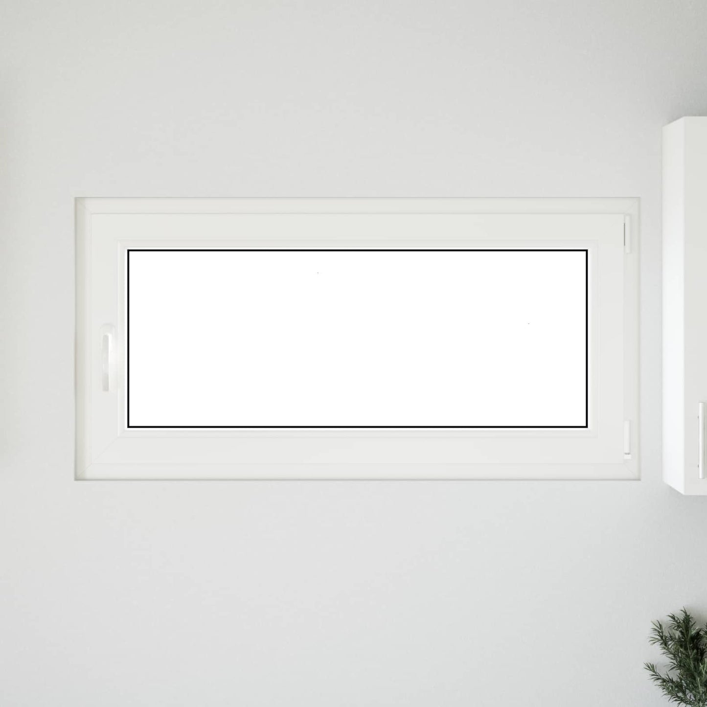 vidaXL Basement Window RISOR 120 x 60 cm PVC and Glass White