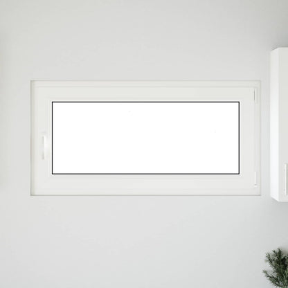 vidaXL Basement Window RISOR 120 x 60 cm PVC and Glass White