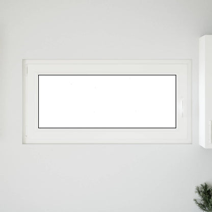 vidaXL Basement Window RISOR 120 x 60 cm PVC and Glass White