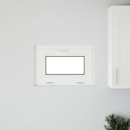 vidaXL Basement Window RISOR 60 x 40 cm PVC and Glass White