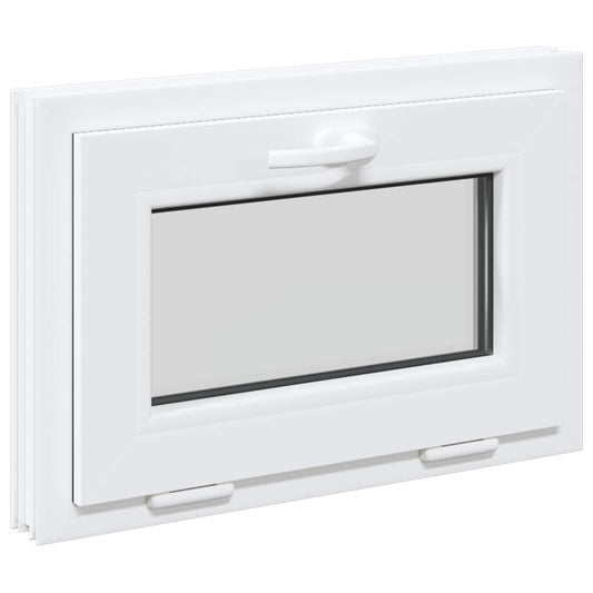 vidaXL Basement Window RISOR 60 x 40 cm PVC and Glass White