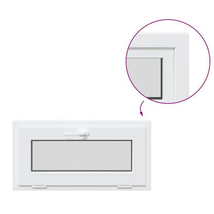 vidaXL Basement Window Internal Colour White RISOR 80 x 40 cm