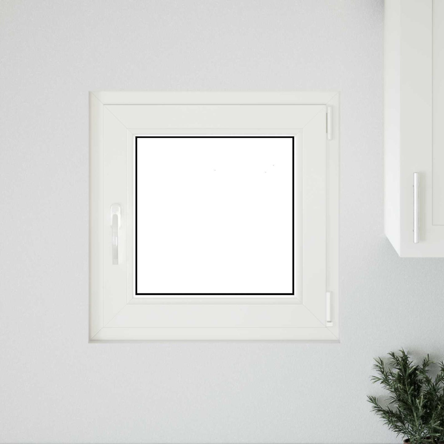 vidaXL Basement Window RISOR 50 x 50 cm PVC and Glass White