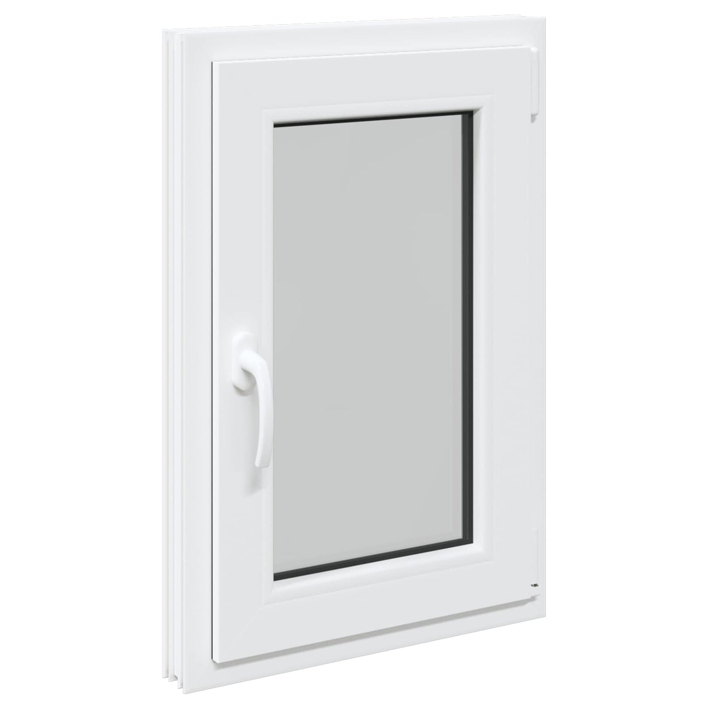 vidaXL Basement Window RISOR 50 x 75 cm PVC and Glass White