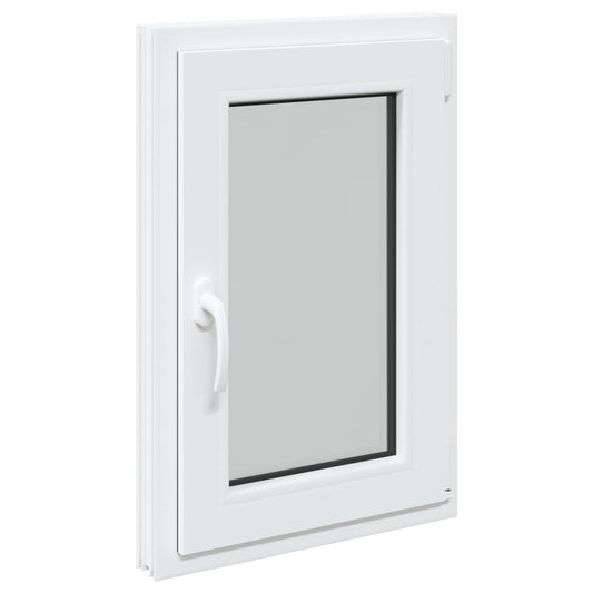 vidaXL Basement Window RISOR 50 x 75 cm PVC and Glass White