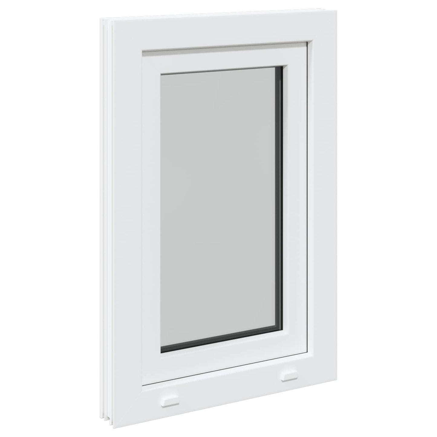 vidaXL Basement Window RISOR 50 x 75 cm PVC and Glass White