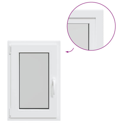 vidaXL Basement Window RISOR 50 x 75 cm PVC and Glass White