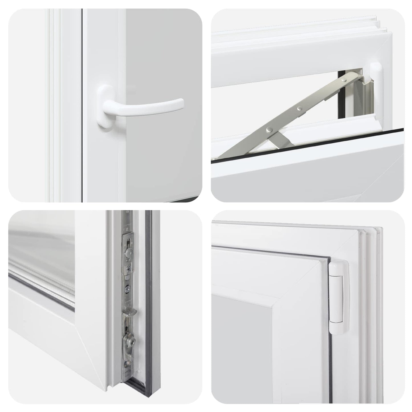 vidaXL Tilt & Turn Basement Window RISOR 60 x 80 cm PVC and Glass