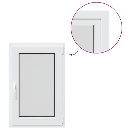 vidaXL Tilt & Turn Basement Window RISOR 60 x 80 cm PVC and Glass