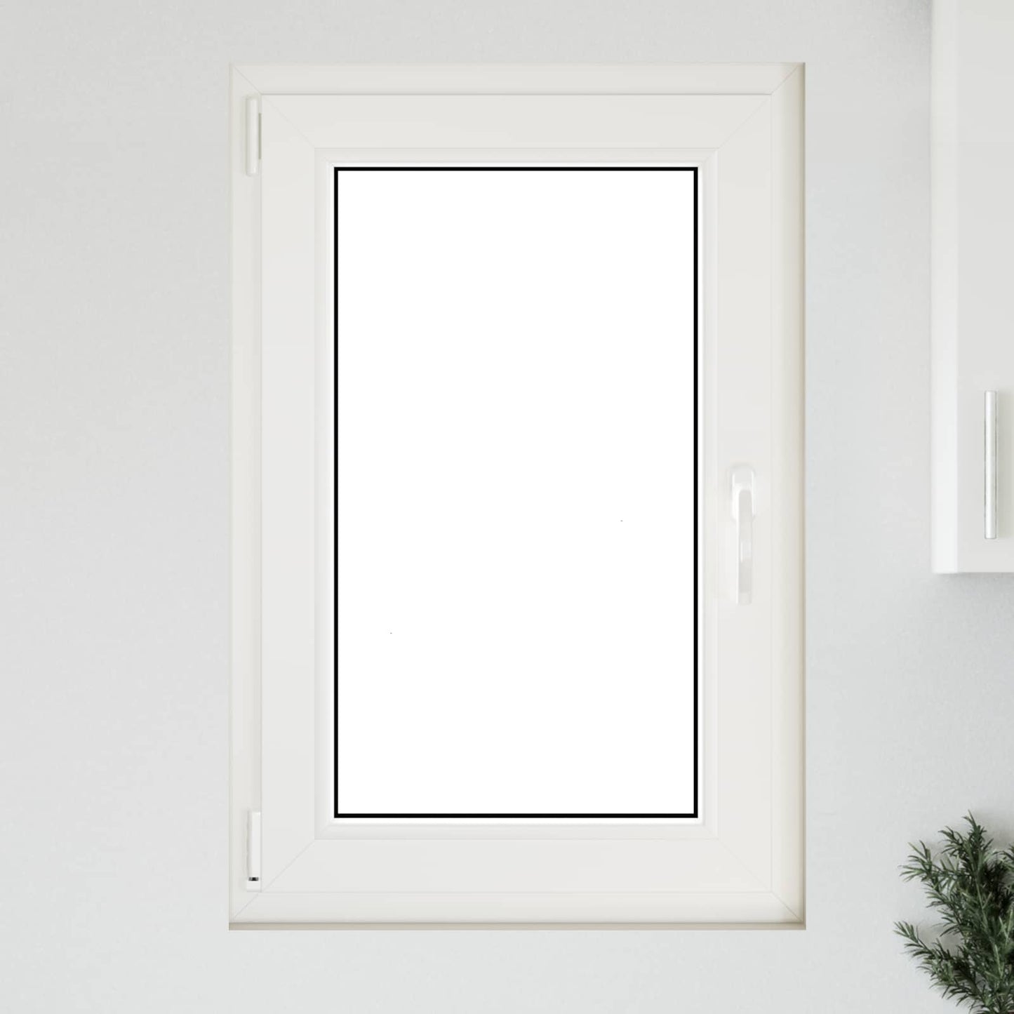 vidaXL Basement Window RISOR 60 x 80 cm PVC and Glass White