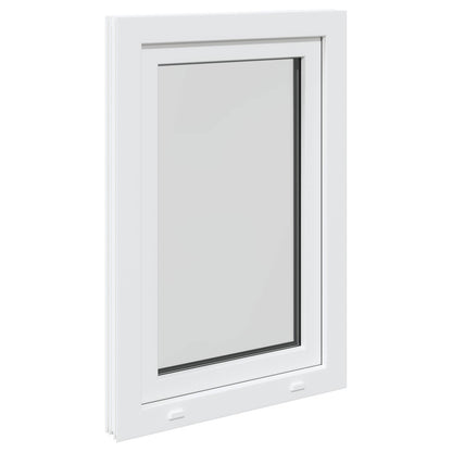vidaXL Basement Window RISOR 60 x 80 cm PVC and Glass White