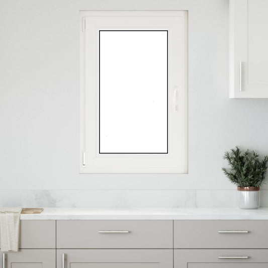 vidaXL Basement Window RISOR 60 x 90 cm PVC and Glass White