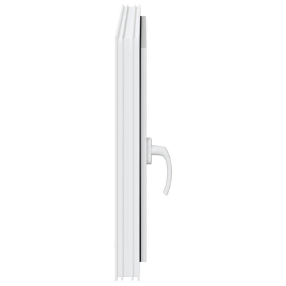 vidaXL Basement Window RISOR 80 x 50 cm PVC and Glass White