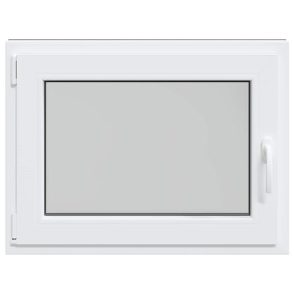 vidaXL Basement Window RISOR 80 x 50 cm PVC and Glass White