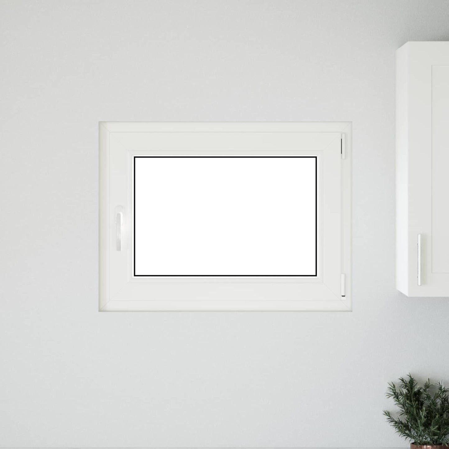 vidaXL Basement Window RISOR 80 x 60 cm PVC and Glass White