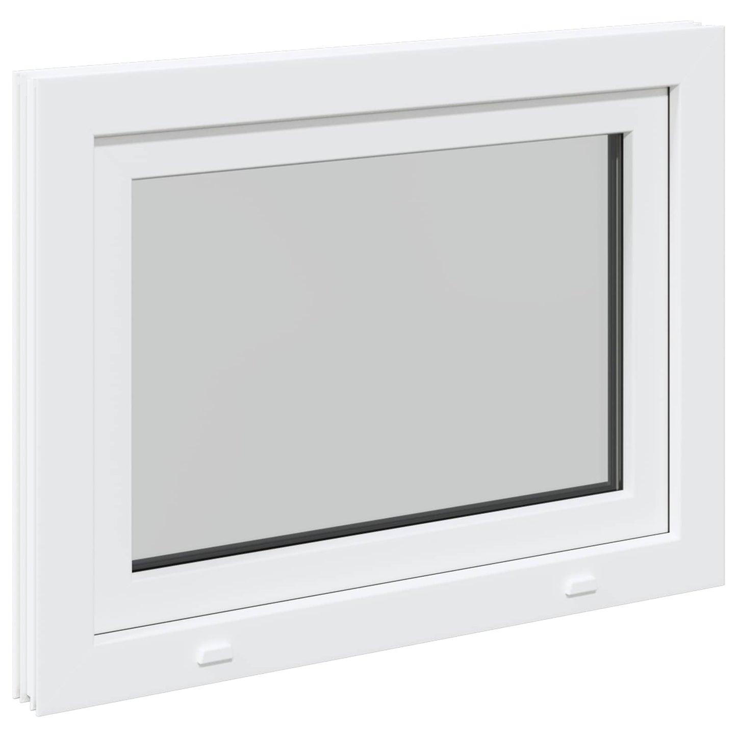 vidaXL Basement Window RISOR 80 x 60 cm PVC and Glass White