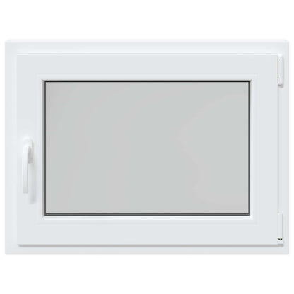 vidaXL Basement Window RISOR 80 x 70 cm PVC and Glass White