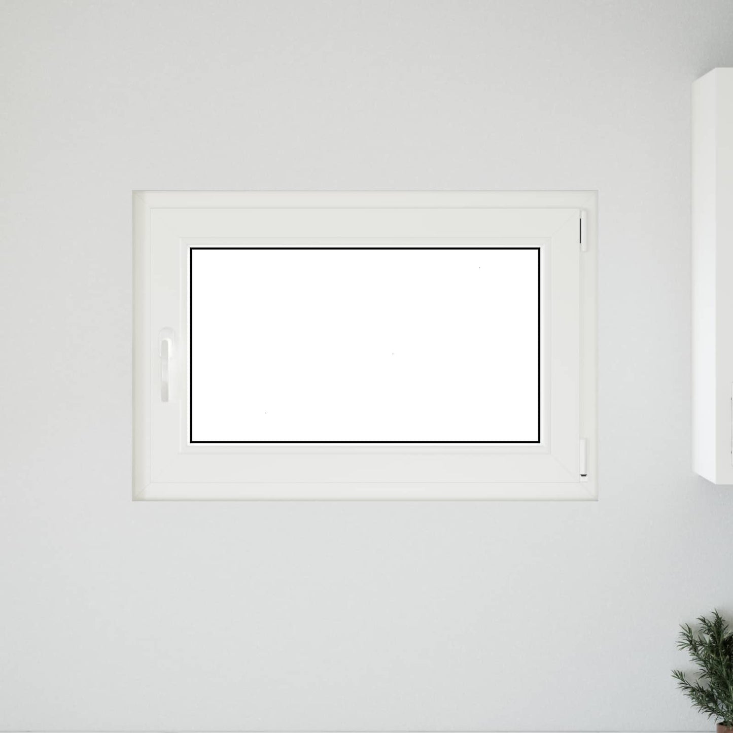 vidaXL Basement Window RISOR 90 x 50 cm PVC and Glass White