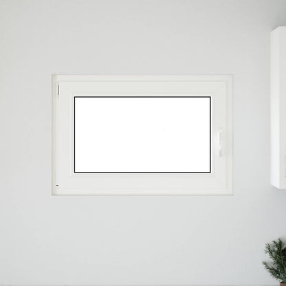 vidaXL Basement Window RISOR 90 x 50 cm PVC and Glass White