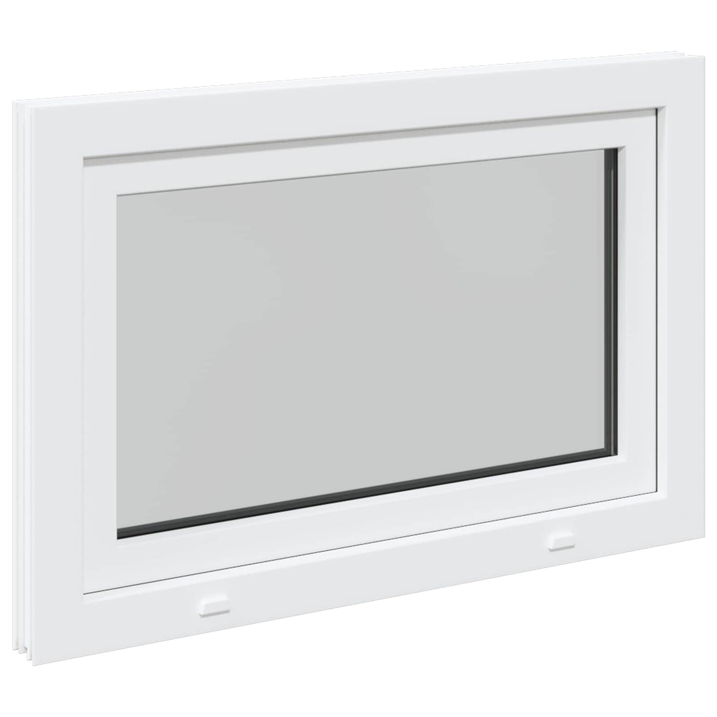 vidaXL Basement Window RISOR 90 x 50 cm PVC and Glass White