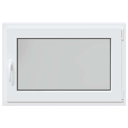 vidaXL Basement Window RISOR 90 x 60 cm PVC and Glass White