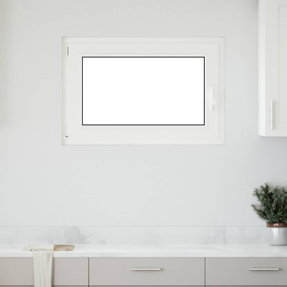 vidaXL Basement Window RISOR 90 x 60 cm PVC and Glass White