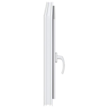 vidaXL Basement Window RISOR 90 x 70 cm PVC and Glass White