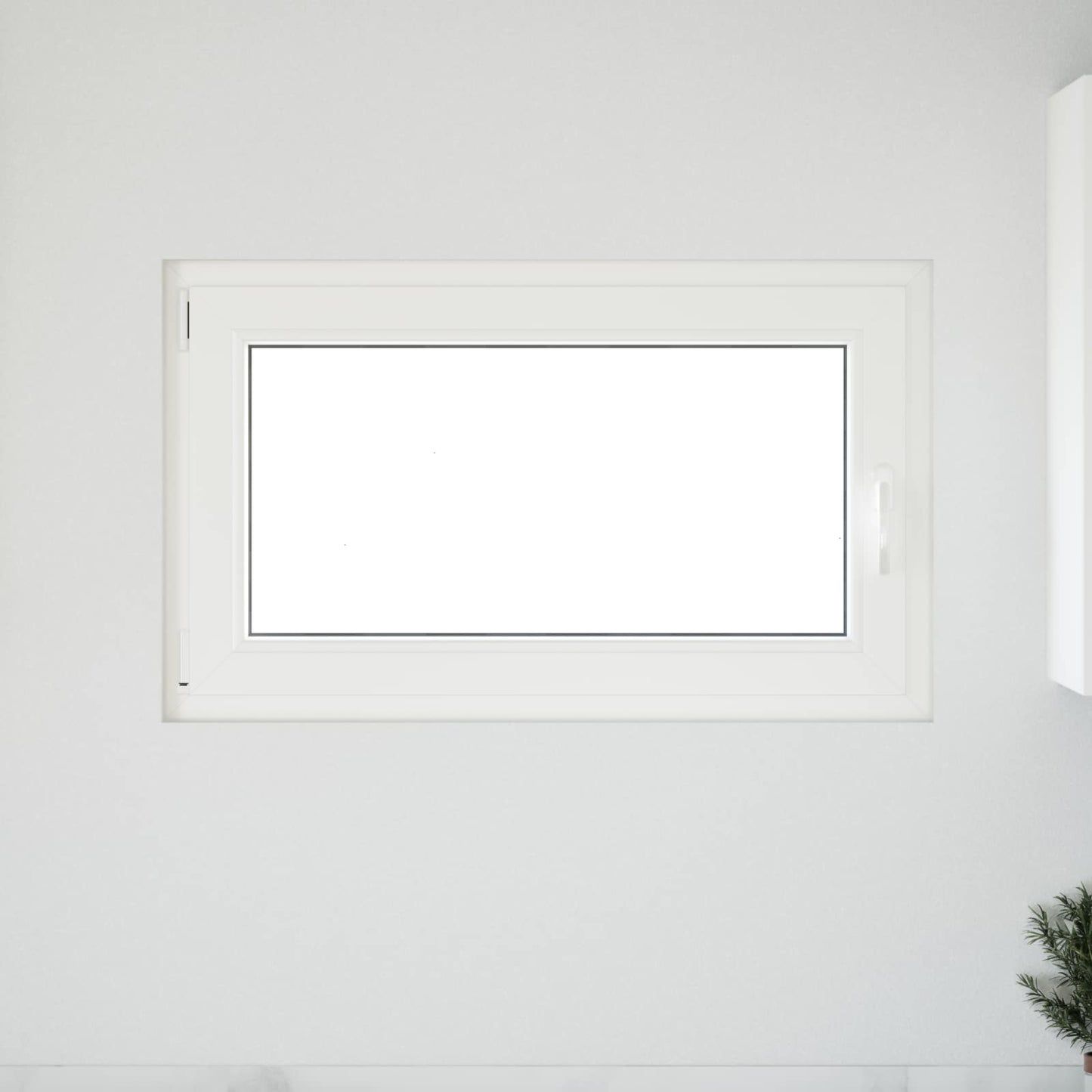 vidaXL Basement Window RISOR 100 x 60 cm PVC and Glass White