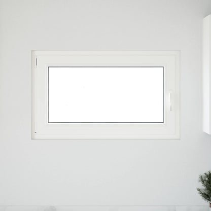 vidaXL Basement Window RISOR 100 x 60 cm PVC and Glass White