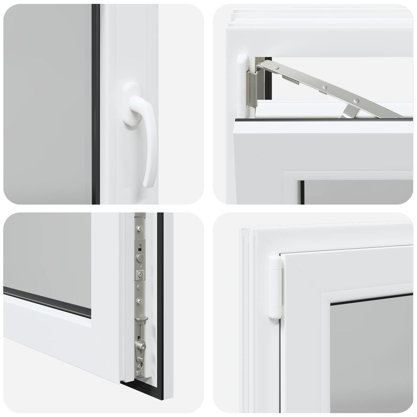 vidaXL Tilt & Turn Basement Window RISOR 100 x 70 cm PVC and Glass