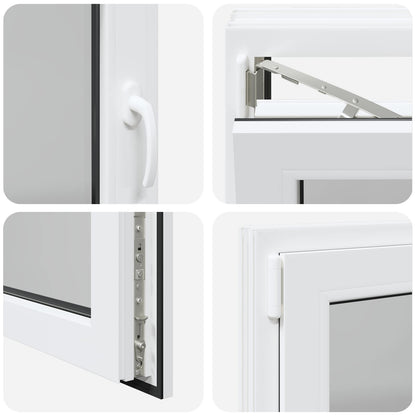 vidaXL Tilt & Turn Basement Window RISOR 100 x 70 cm PVC and Glass