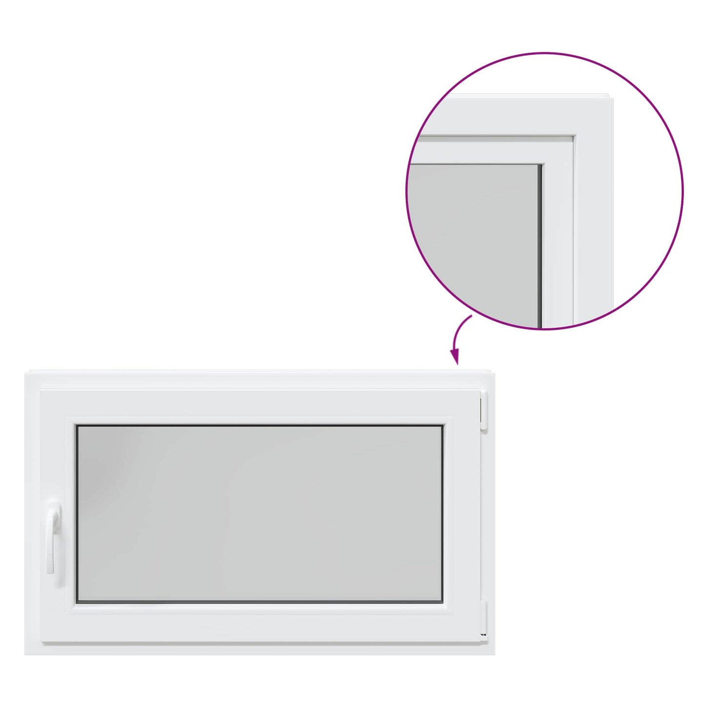 vidaXL Tilt & Turn Basement Window RISOR 100 x 70 cm PVC and Glass