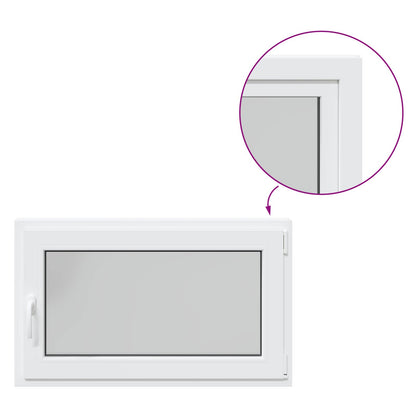 vidaXL Tilt & Turn Basement Window RISOR 100 x 70 cm PVC and Glass