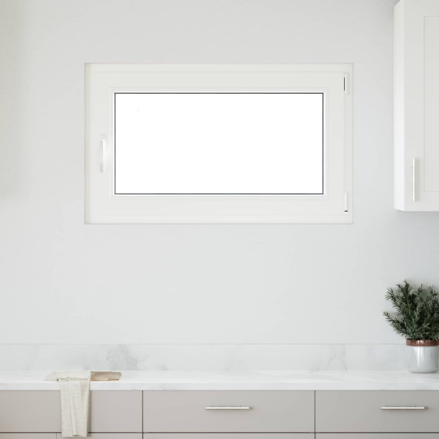 vidaXL Tilt & Turn Basement Window RISOR 100 x 70 cm PVC and Glass