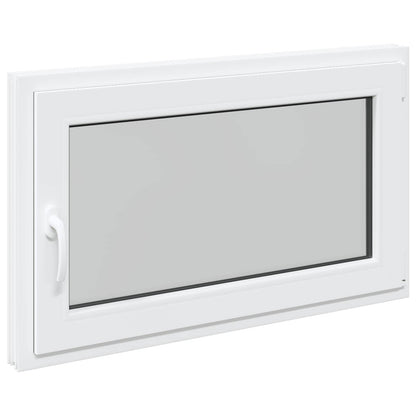vidaXL Tilt & Turn Basement Window RISOR 100 x 70 cm PVC and Glass