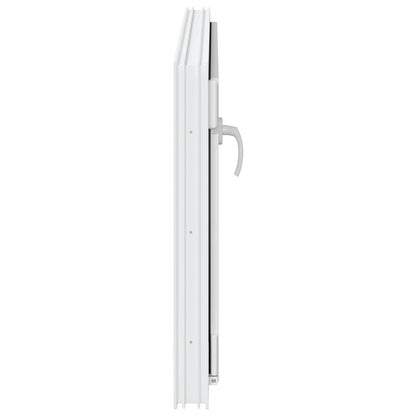 vidaXL Basement Window RISOR 100 x 70 cm PVC and Glass White