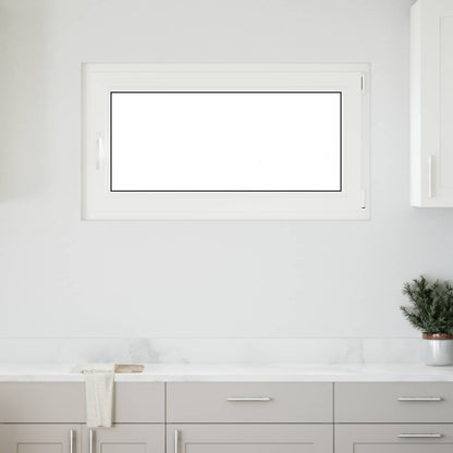 vidaXL Basement Window RISOR 110 x 50 cm PVC and Glass White
