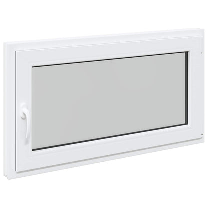 vidaXL Basement Window RISOR 110 x 50 cm PVC and Glass White