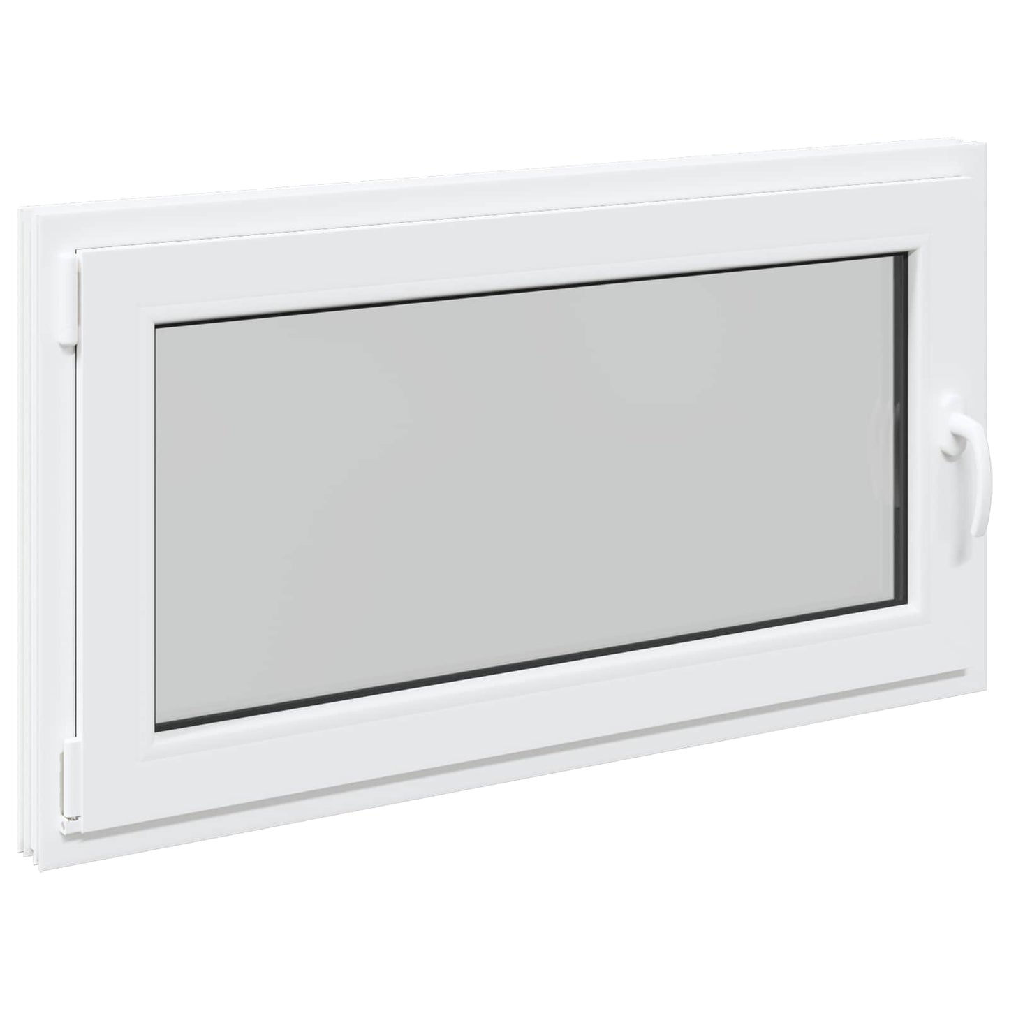 vidaXL Basement Window RISOR 110 x 50 cm PVC and Glass White