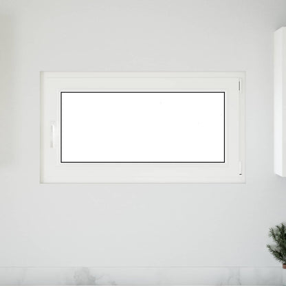 vidaXL Basement Window RISOR 110 x 60 cm PVC and Glass White