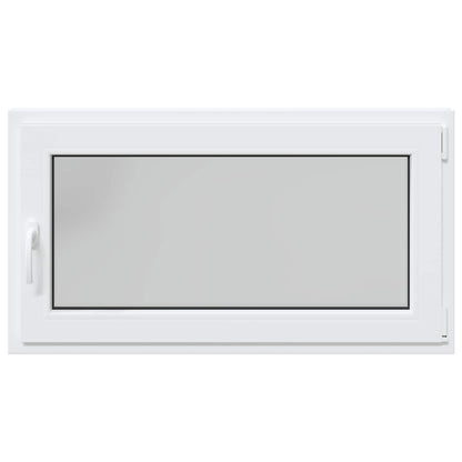 vidaXL Basement Window RISOR 110 x 60 cm PVC and Glass White