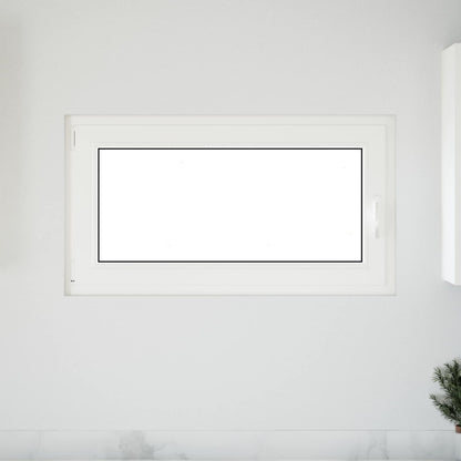 vidaXL Basement Window RISOR 110 x 60 cm PVC and Glass White
