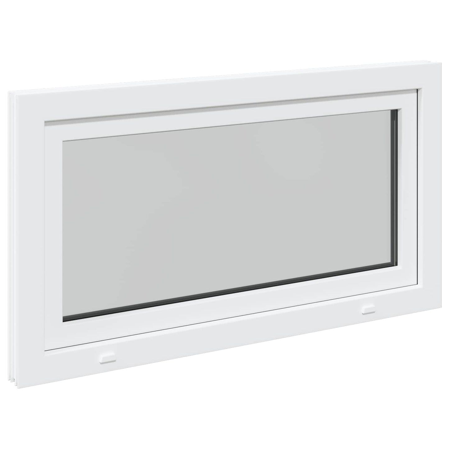 vidaXL Basement Window RISOR 110 x 60 cm PVC and Glass White