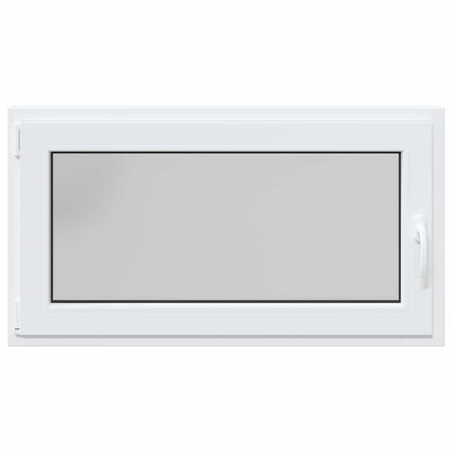 vidaXL Basement Window RISOR 110 x 60 cm PVC and Glass White
