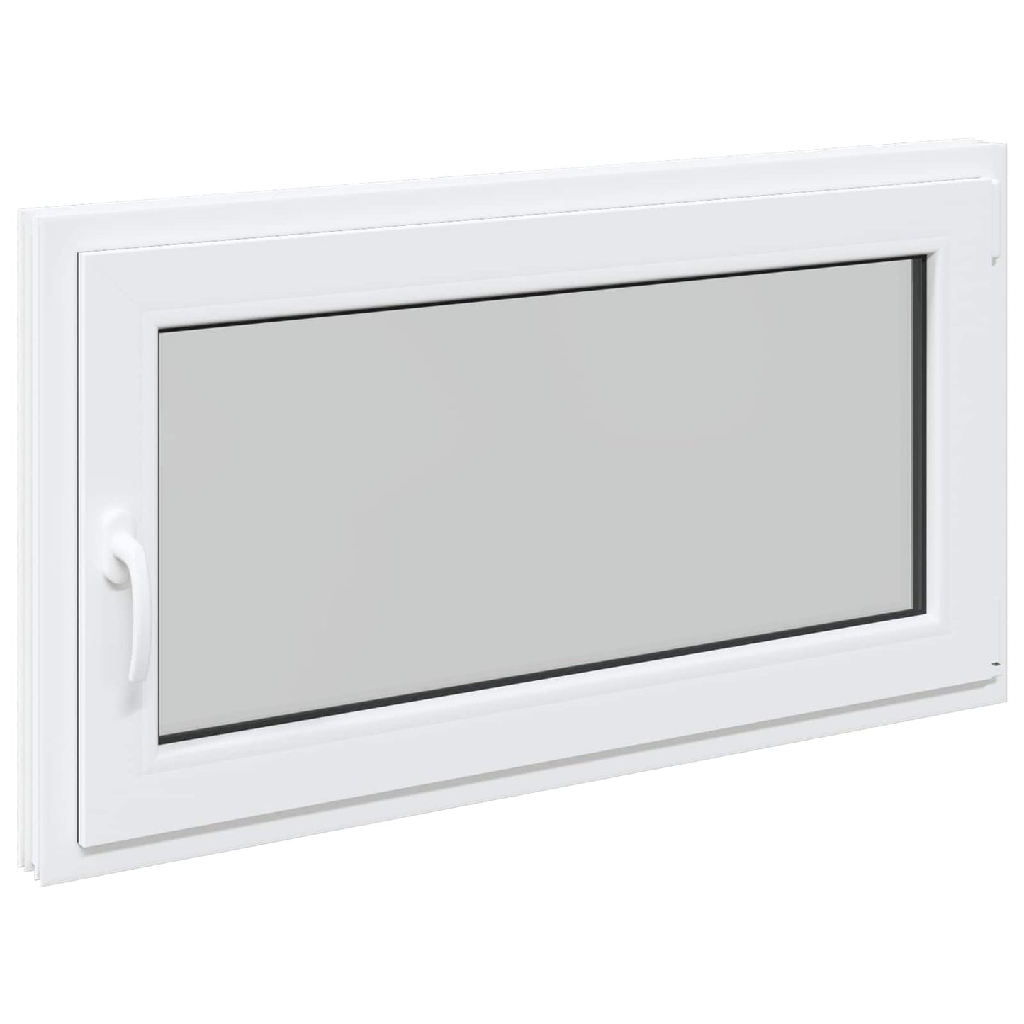 vidaXL Basement Window RISOR 110 x 70 cm PVC and Glass White