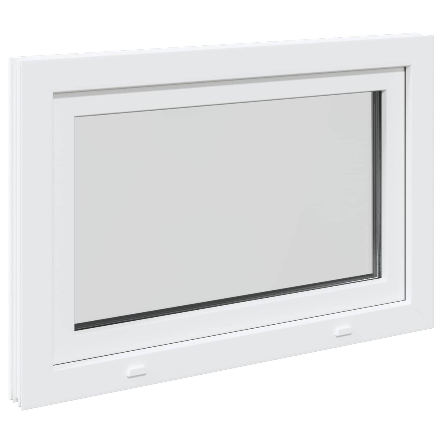 vidaXL Basement Window RISOR 110 x 70 cm PVC and Glass White