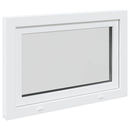 vidaXL Basement Window RISOR 110 x 70 cm PVC and Glass White