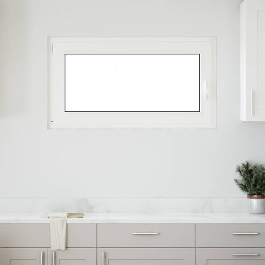 vidaXL Basement Window RISOR 110 x 70 cm PVC and Glass White